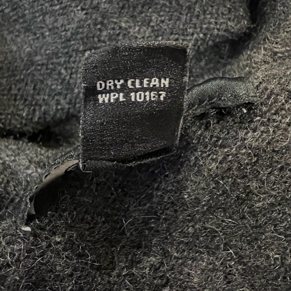 Aqua 100% Cashmere Grey Ribbed Hooded Sweater Medium - Picture 13 of 14